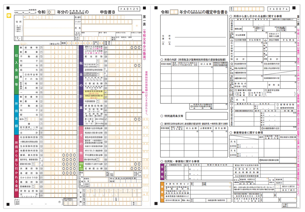 確定申告書